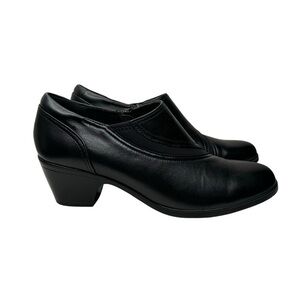 Clarks Emily2 Dove Leather Bootie Shoes Shooties Black 11 Narrow